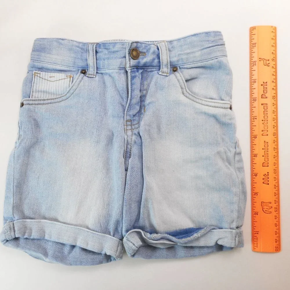 Genuine Kids from Oshkosh Kids Blue Denim Shorts 4T Rolled